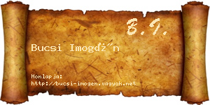 Bucsi Imogén névjegykártya